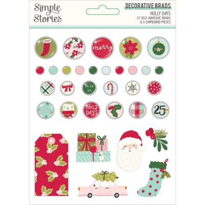Simple Stories Holly Days - Decorative Brads